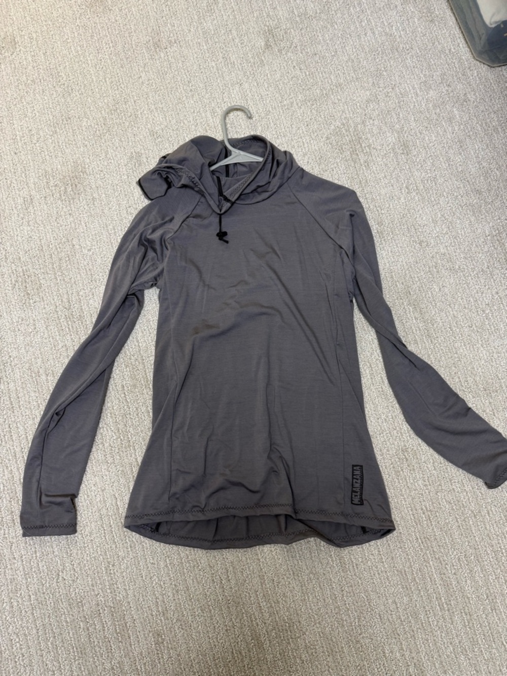 Melanzana Women’s Merino Base Hoodie Gray Medium